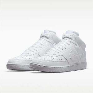 Nike Court Vision Mid Triple White Men's Mid Top Sneaker CD5466-100 (SIZE 12)